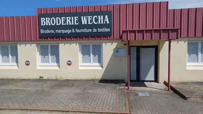 Façade de l'atelier Broderie Wecha à Obernai
